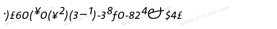 MorganSansCond-BoldItalicExpert字体转换