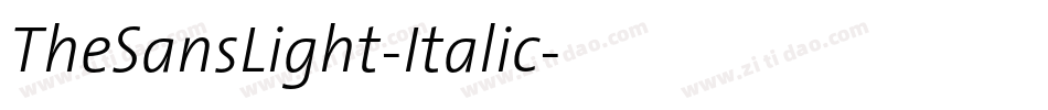 TheSansLight-Italic字体转换
