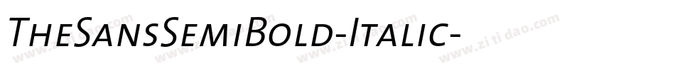 TheSansSemiBold-Italic字体转换