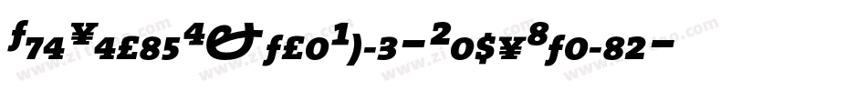 TheSerifExtraBold-CapsItalic字体转换