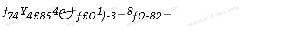 TheSerifExtraBold-Italic字体转换