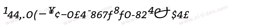 Beekman-SquareLightItalicExpert字体转换