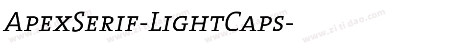 ApexSerif-LightCaps字体转换