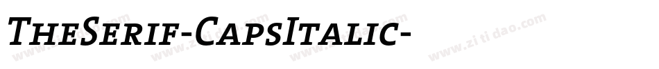 TheSerif-CapsItalic字体转换