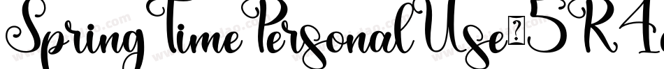 SpringTimePersonalUse-5R4a字体转换