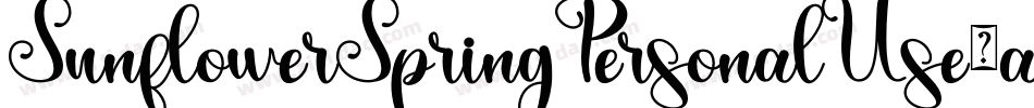 SunflowerSpringPersonalUse-axA85字体转换