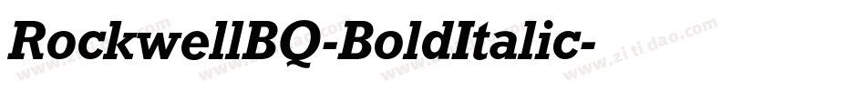 RockwellBQ-BoldItalic字体转换
