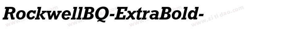 RockwellBQ-ExtraBold字体转换