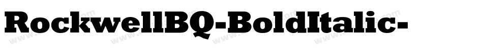 RockwellBQ-BoldItalic字体转换