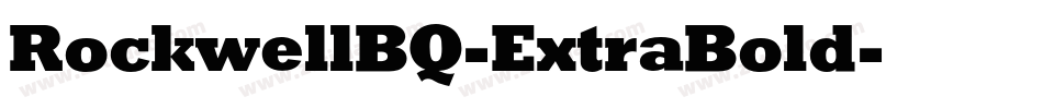 RockwellBQ-ExtraBold字体转换