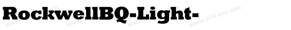 RockwellBQ-Light字体转换