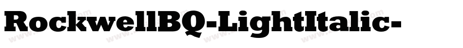 RockwellBQ-LightItalic字体转换
