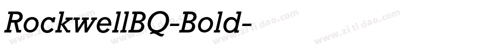 RockwellBQ-Bold字体转换