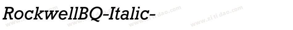 RockwellBQ-Italic字体转换