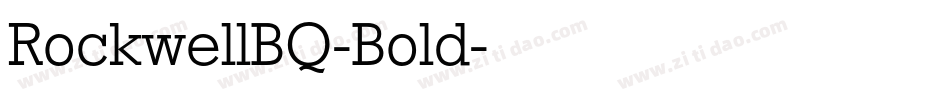 RockwellBQ-Bold字体转换
