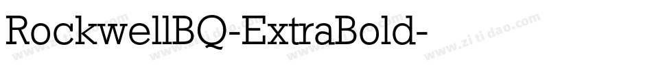 RockwellBQ-ExtraBold字体转换