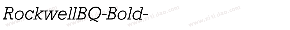 RockwellBQ-Bold字体转换