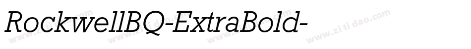 RockwellBQ-ExtraBold字体转换
