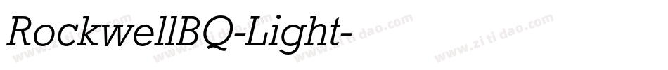 RockwellBQ-Light字体转换