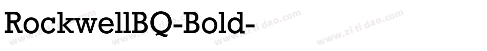 RockwellBQ-Bold字体转换