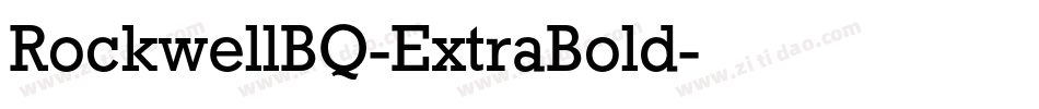 RockwellBQ-ExtraBold字体转换