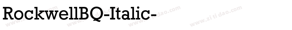 RockwellBQ-Italic字体转换