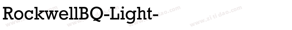 RockwellBQ-Light字体转换