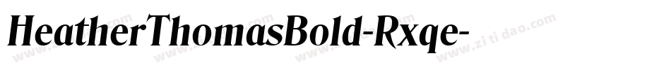 HeatherThomasBold-Rxqe字体转换