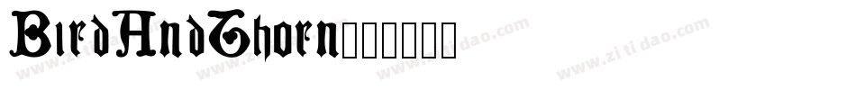 BirdAndThorn字体转换
