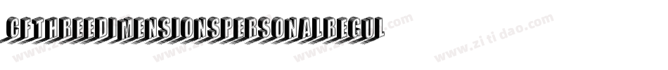 CfThreeDimensionsPersonalRegular-V1rz字体转换
