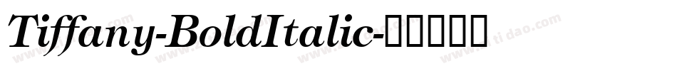 Tiffany-BoldItalic字体转换