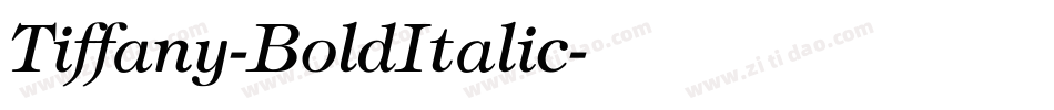 Tiffany-BoldItalic字体转换