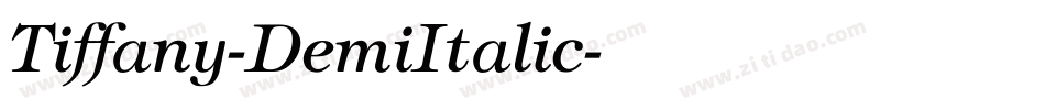 Tiffany-DemiItalic字体转换