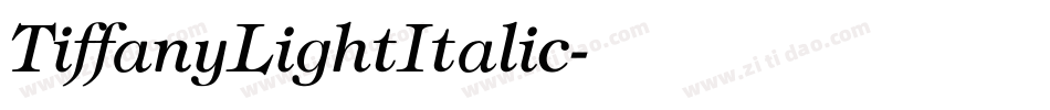 TiffanyLightItalic字体转换