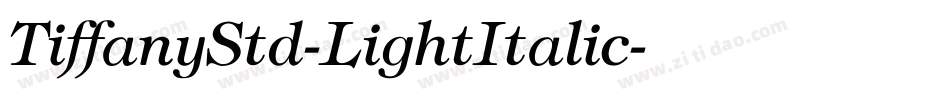 TiffanyStd-LightItalic字体转换
