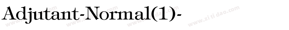 Adjutant-Normal(1)字体转换