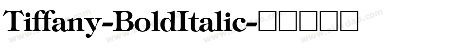 Tiffany-BoldItalic字体转换