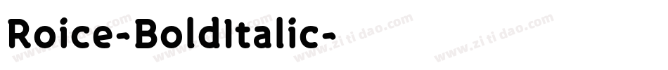 Roice-BoldItalic字体转换