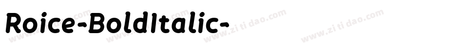 Roice-BoldItalic字体转换