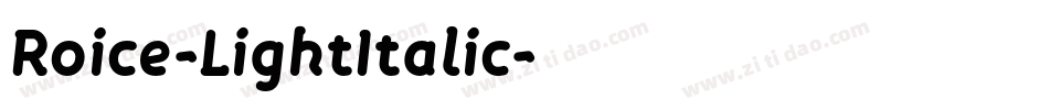 Roice-LightItalic字体转换