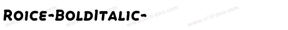 Roice-BoldItalic字体转换