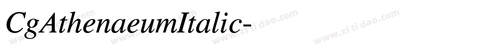 CgAthenaeumItalic字体转换