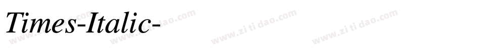 Times-Italic字体转换