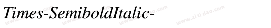 Times-SemiboldItalic字体转换