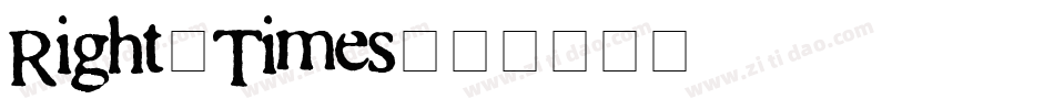 Right-Times字体转换
