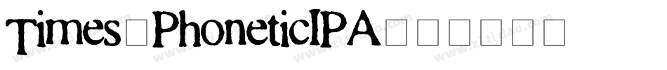Times-PhoneticIPA字体转换
