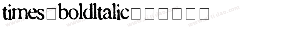 times-boldltalic字体转换