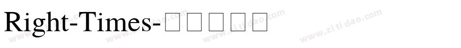 Right-Times字体转换