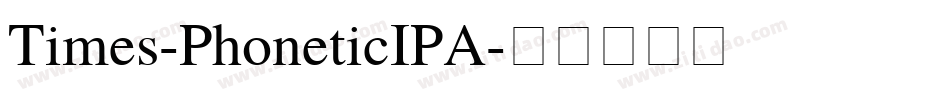Times-PhoneticIPA字体转换