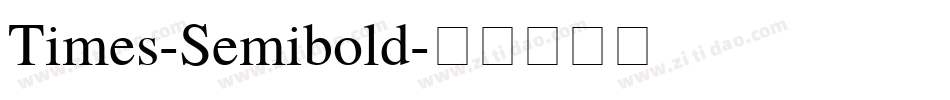 Times-Semibold字体转换